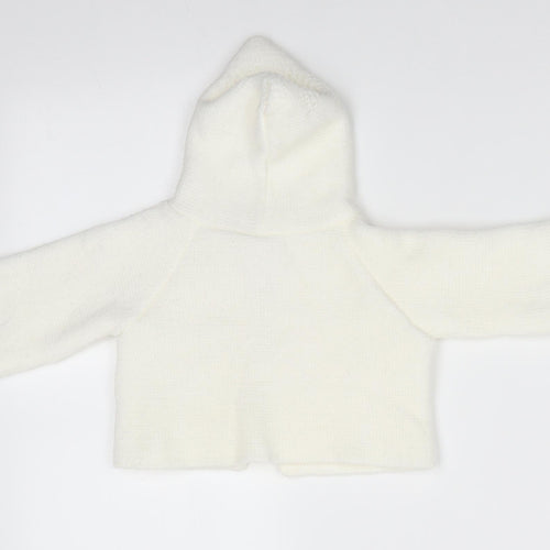 Nursery Time Girls Ivory  Acrylic Cardigan Jumper Size 0-3 Months  Button