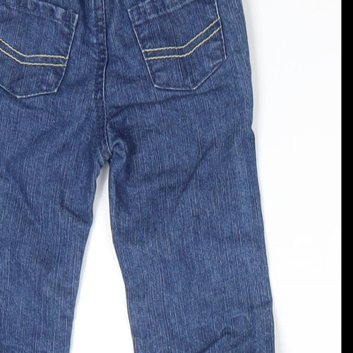 Early Days Boys Blue  Cotton  Jeans Size 3-6 Months  Button - Back Elastication