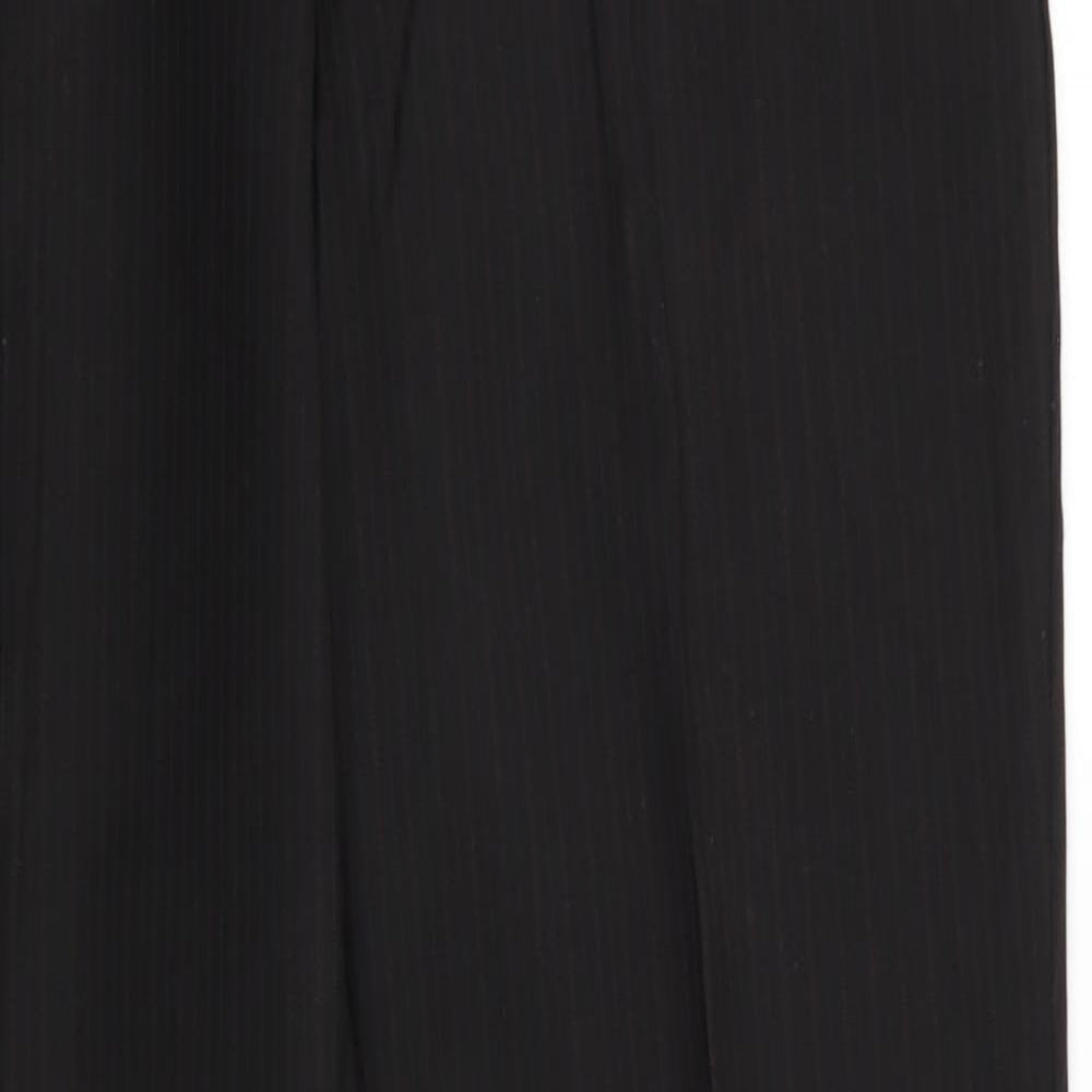 StVdio Mens Black Striped Polyester Trousers  Size 36 L31 in Regular Zip