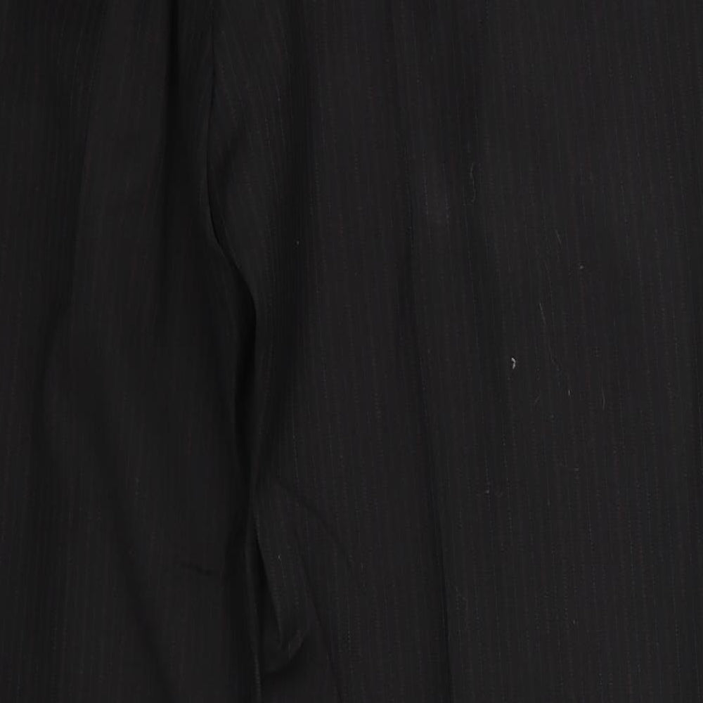 StVdio Mens Black Striped Polyester Trousers  Size 36 L31 in Regular Zip