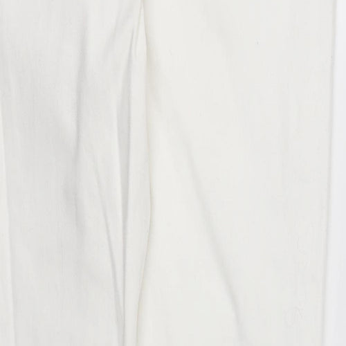 NEXT Womens White  Cotton Skinny Jeans Size 12 L29 in Regular