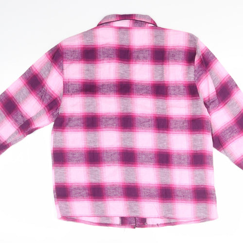 Secret Possessions Womens Pink Check Cotton Top Nightshirt Size 12