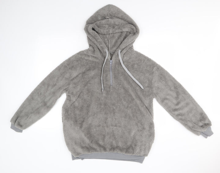 Preworn Womens Grey  Cotton Pullover Hoodie