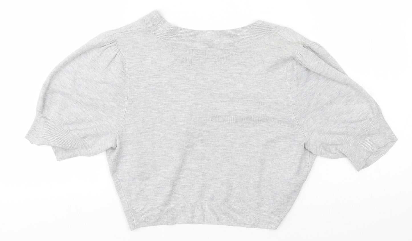 George Womens Grey Round Neck  Viscose Cardigan Jumper Size 10