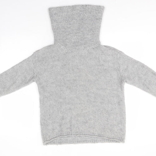 Esprit Womens Grey Roll Neck  Acrylic Pullover Jumper Size XS