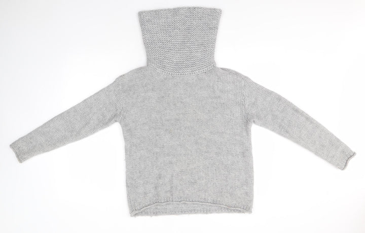 Esprit Womens Grey Roll Neck Acrylic Pullover Jumper Size XS