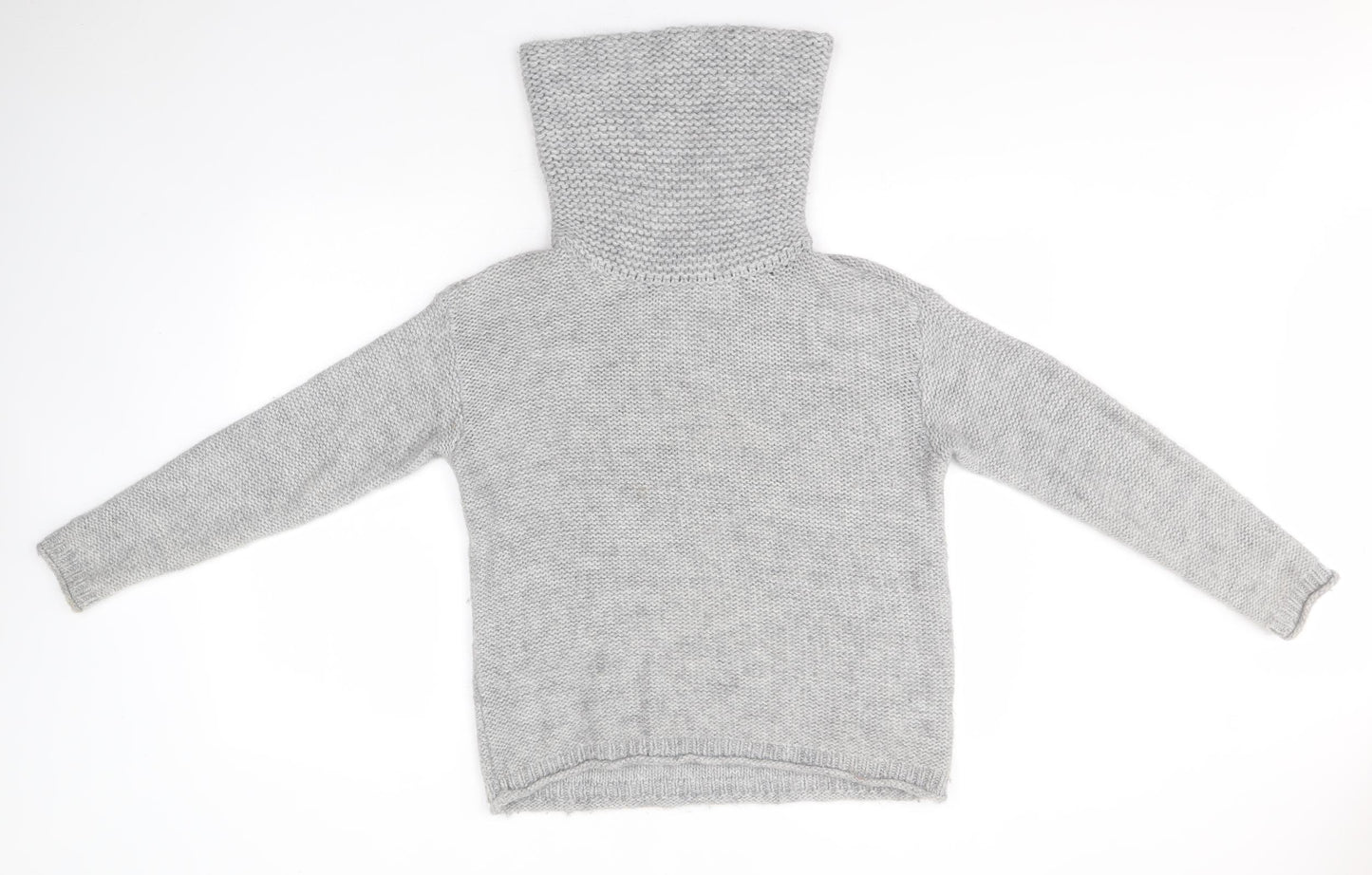 Esprit Womens Grey Roll Neck  Acrylic Pullover Jumper Size XS