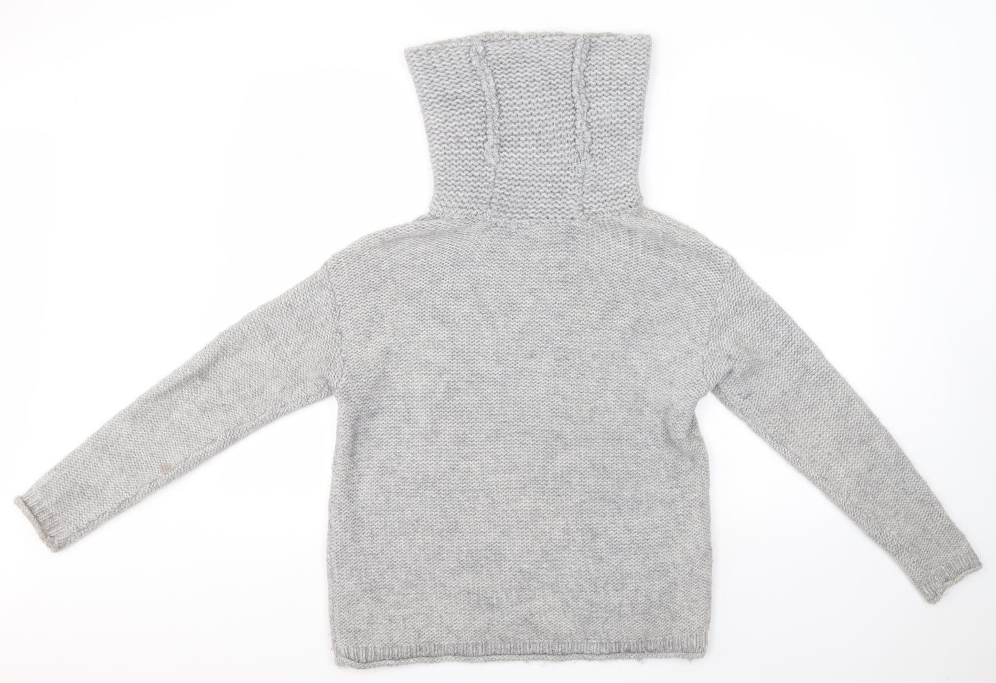 Esprit Womens Grey Roll Neck  Acrylic Pullover Jumper Size XS