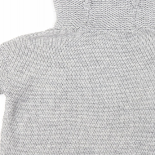 Esprit Womens Grey Roll Neck  Acrylic Pullover Jumper Size XS