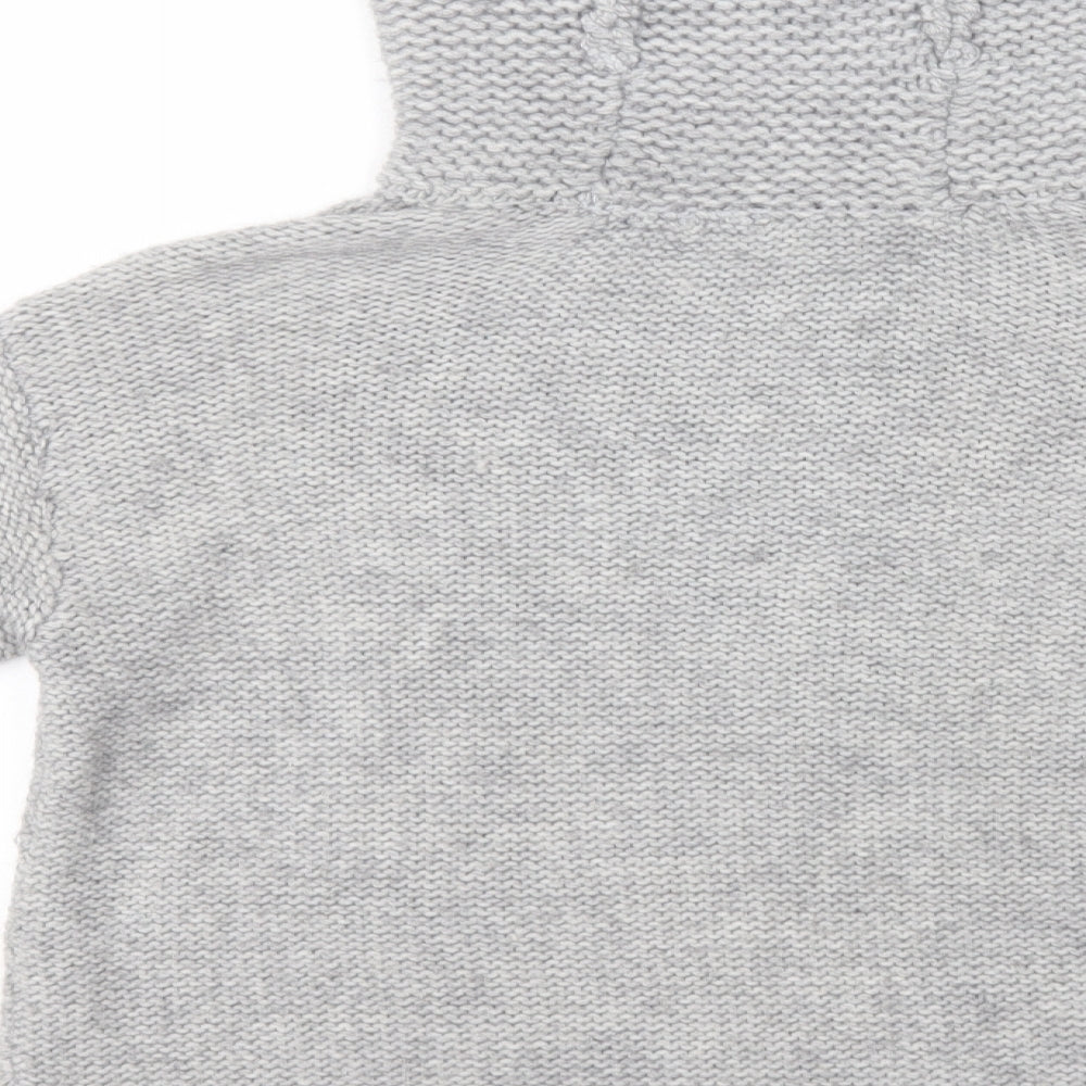 Esprit Womens Grey Roll Neck  Acrylic Pullover Jumper Size XS