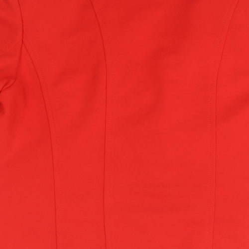 Oscar Womens Red   Overcoat Jacket Size 10