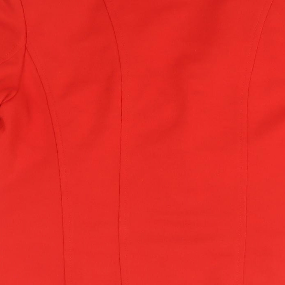 Oscar Womens Red   Overcoat Jacket Size 10