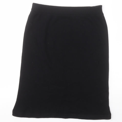 Marks and Spencer Womens Black  Acrylic A-Line Skirt Size S