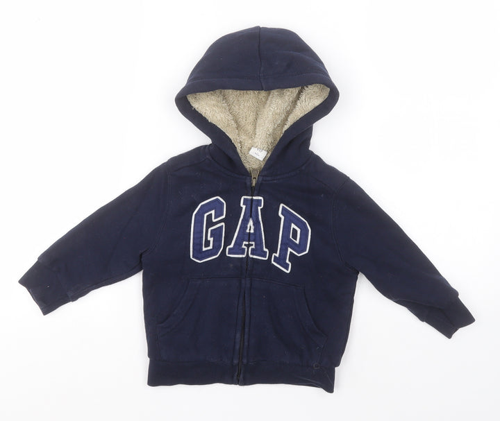 Gap Boys Blue  Cotton Full Zip Hoodie Size 2 Years