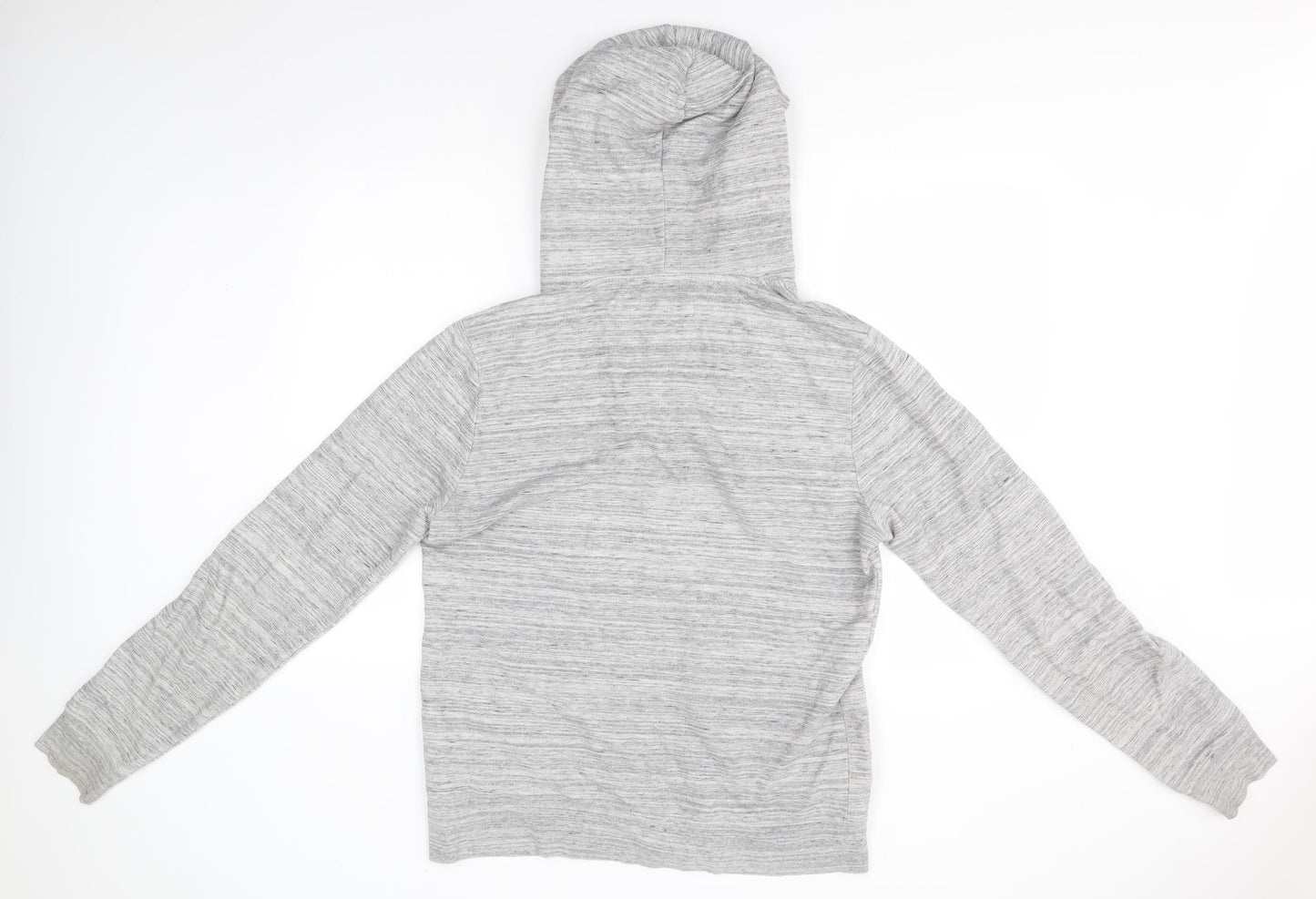 AllSaints Mens Grey  Cotton Full Zip Hoodie Size L