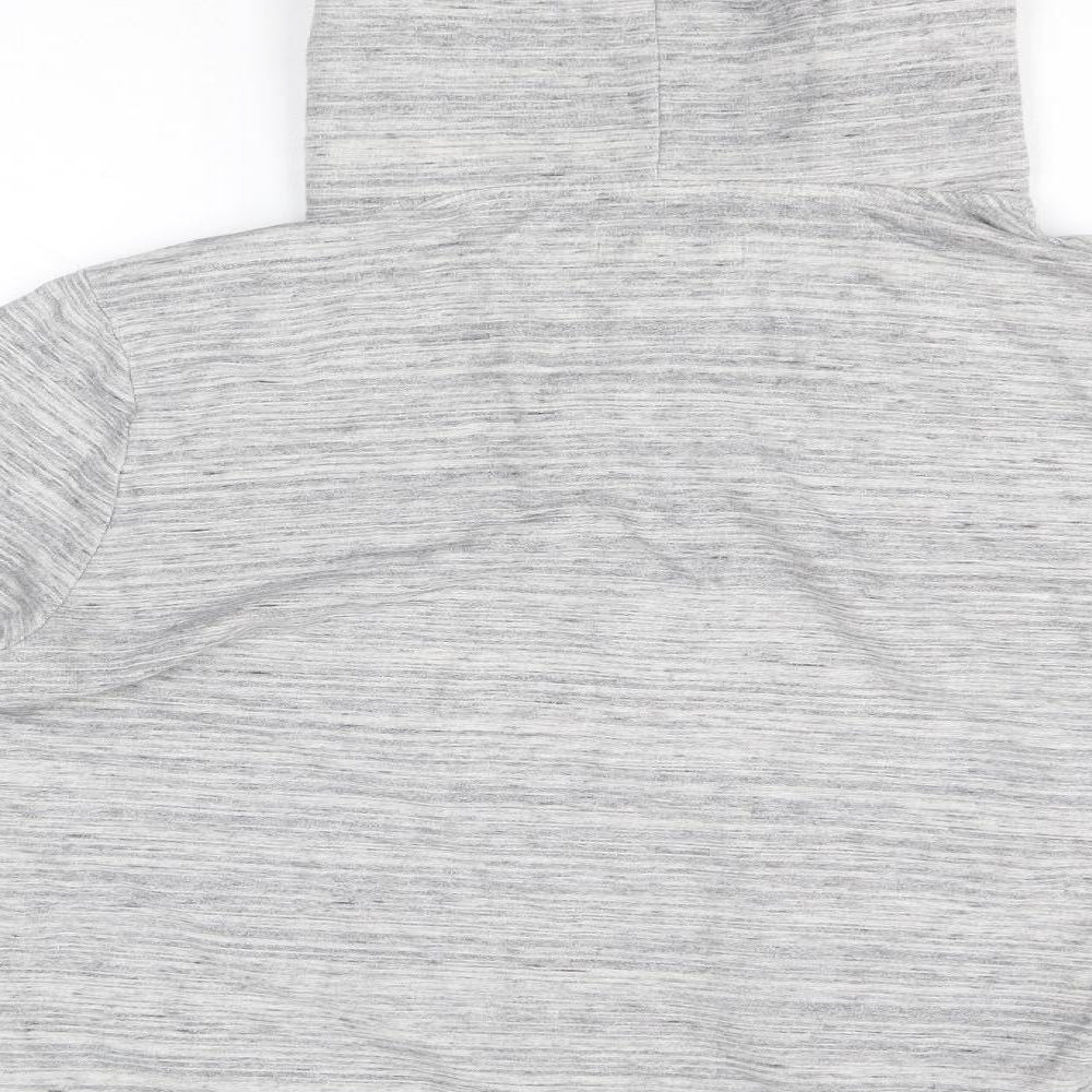 AllSaints Mens Grey  Cotton Full Zip Hoodie Size L
