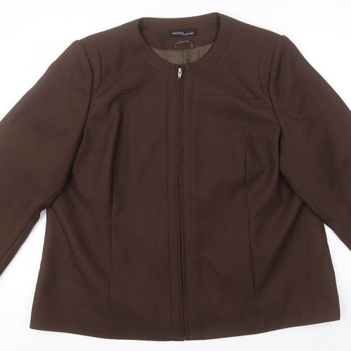 Wardrobe Essentials Womens Brown   Jacket  Size 16