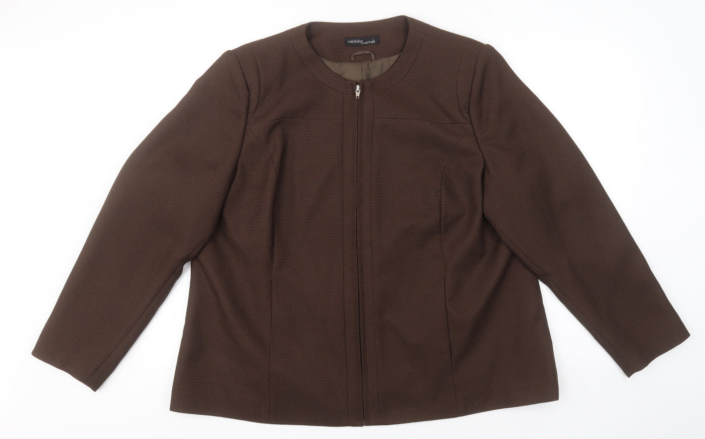 Wardrobe Essentials Womens Brown   Jacket  Size 16
