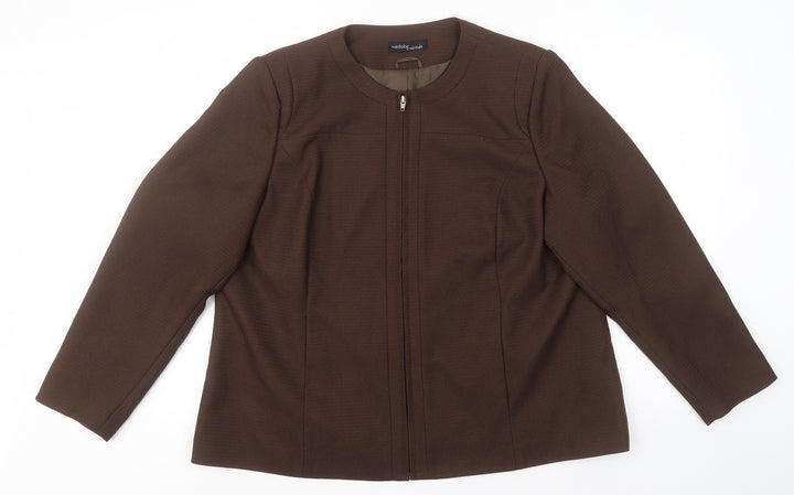 Wardrobe Essentials Womens Brown   Jacket  Size 16