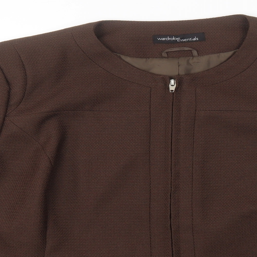 Wardrobe Essentials Womens Brown   Jacket  Size 16