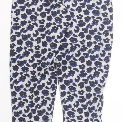 Preworn Womens Grey Animal Print Cotton Sweatpants Trousers Size 8 L28 in Regular