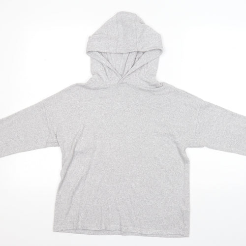 Marks and Spencer Girls Grey  Viscose Pullover Hoodie Size 11-12 Years