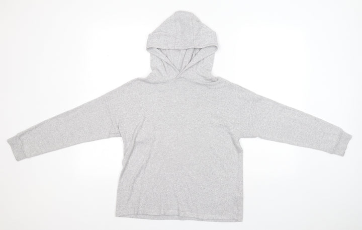 Marks and Spencer Girls Grey  Viscose Pullover Hoodie Size 11-12 Years