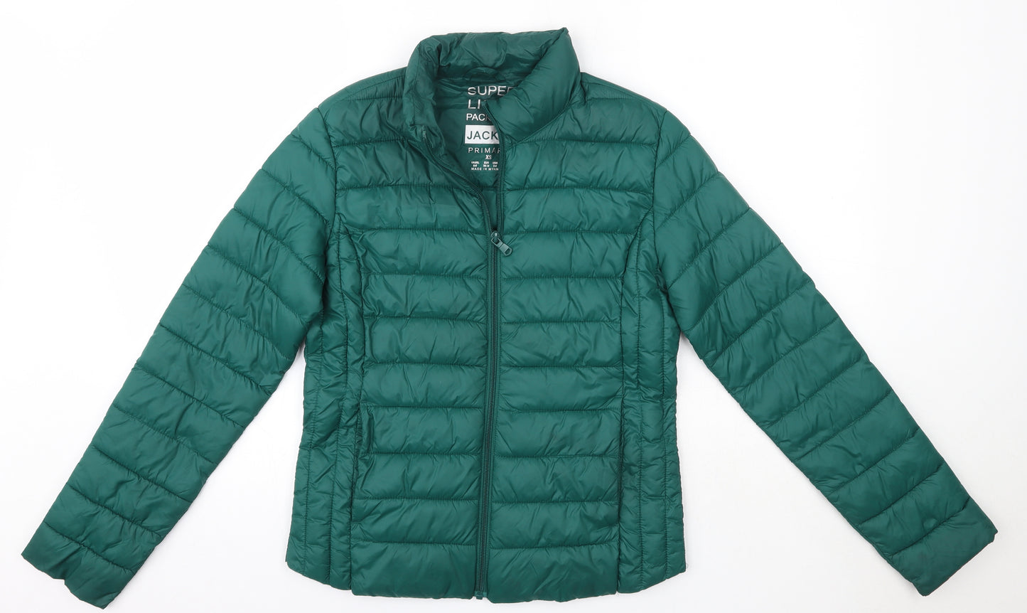 Primark Womens Green   Jacket Coat Size XS   - Extra Light