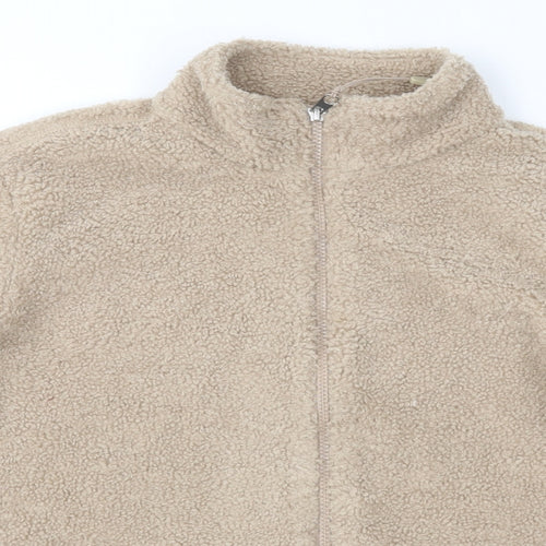Matalan Womens Brown High Neck  Polyester Full Zip Jumper Size S