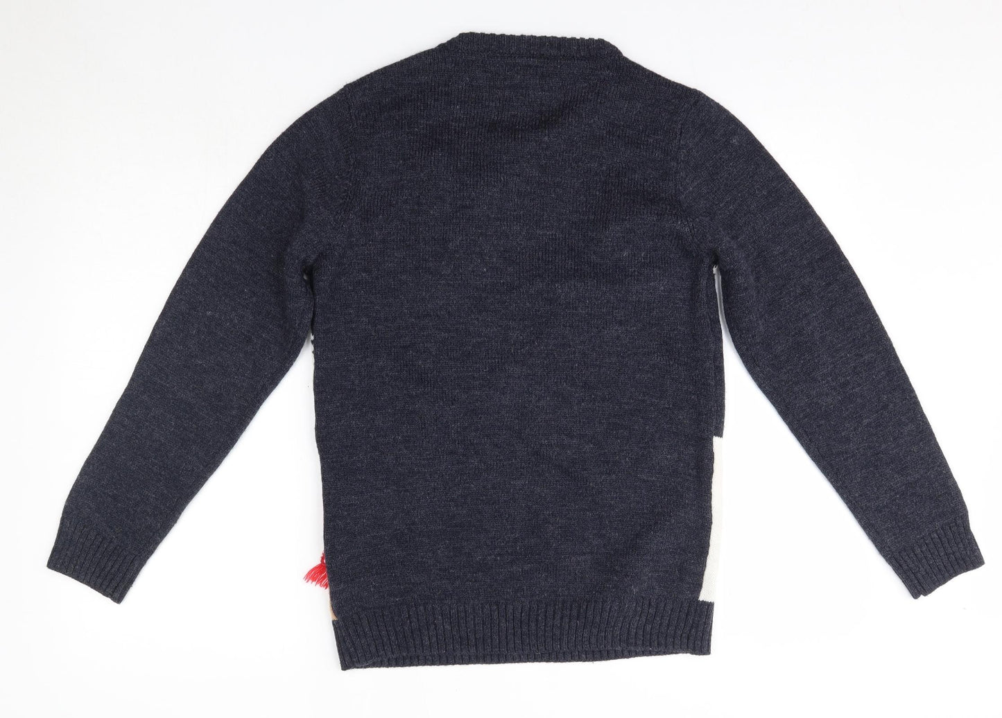 F&F Boys Multicoloured Round Neck  Acrylic Pullover Jumper Size 12-13 Years   - Christmas