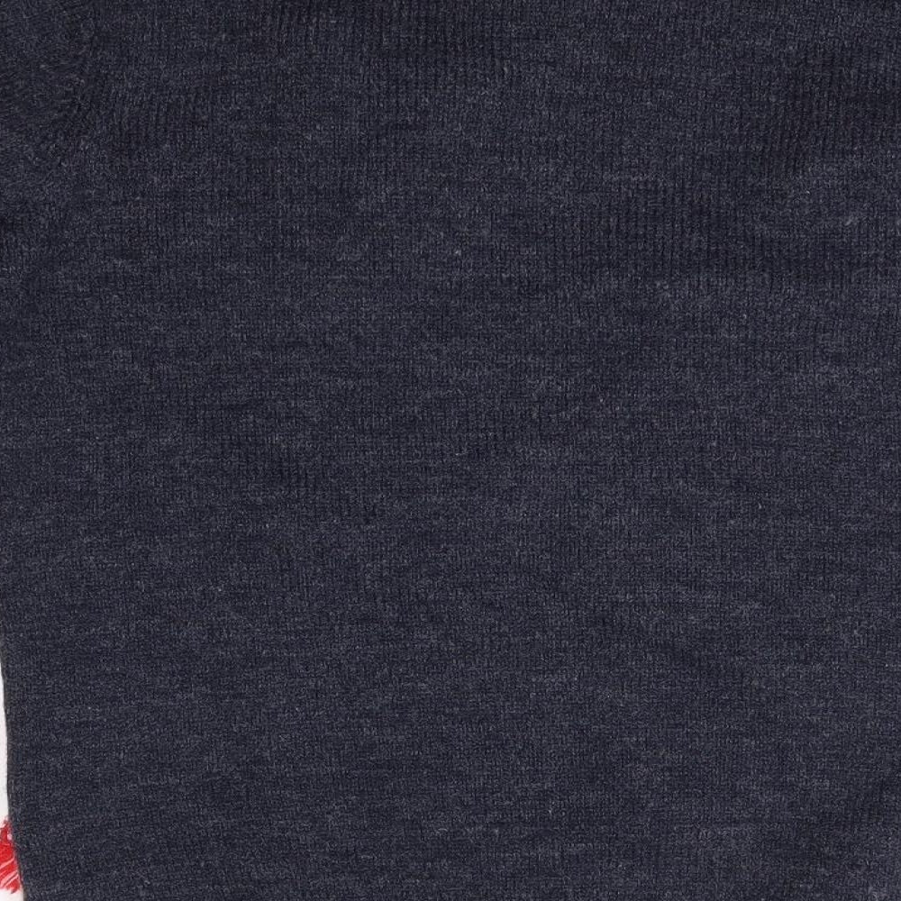 F&F Boys Multicoloured Round Neck  Acrylic Pullover Jumper Size 12-13 Years   - Christmas