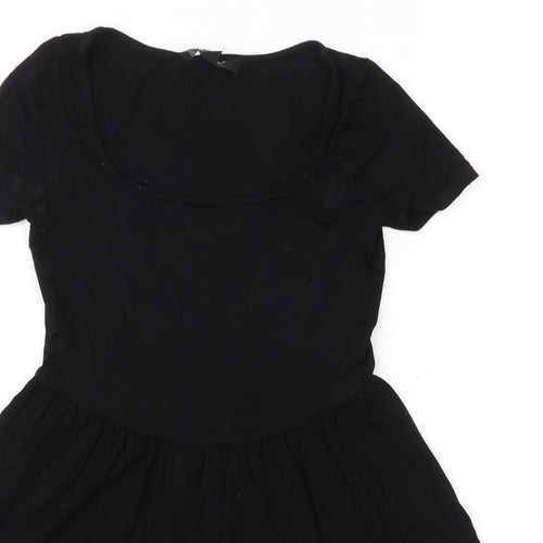 New Look Girls Black  Viscose Playsuit One-Piece Size 9 Years