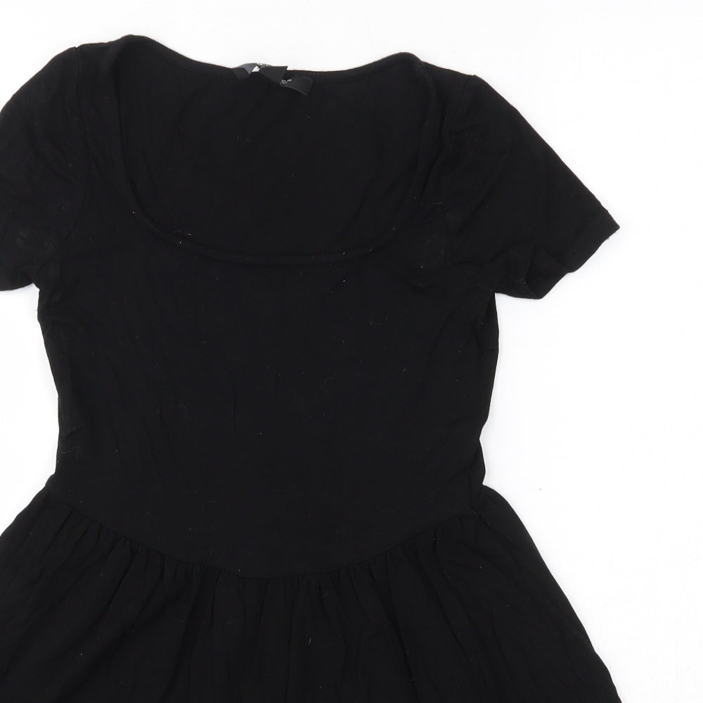 New Look Girls Black  Viscose Playsuit One-Piece Size 9 Years