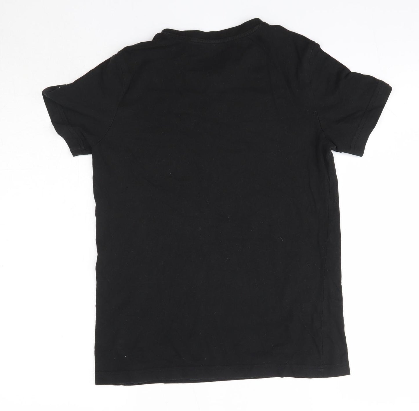 PUMA Boys Black  100% Cotton Basic T-Shirt Size 11-12 Years Round Neck