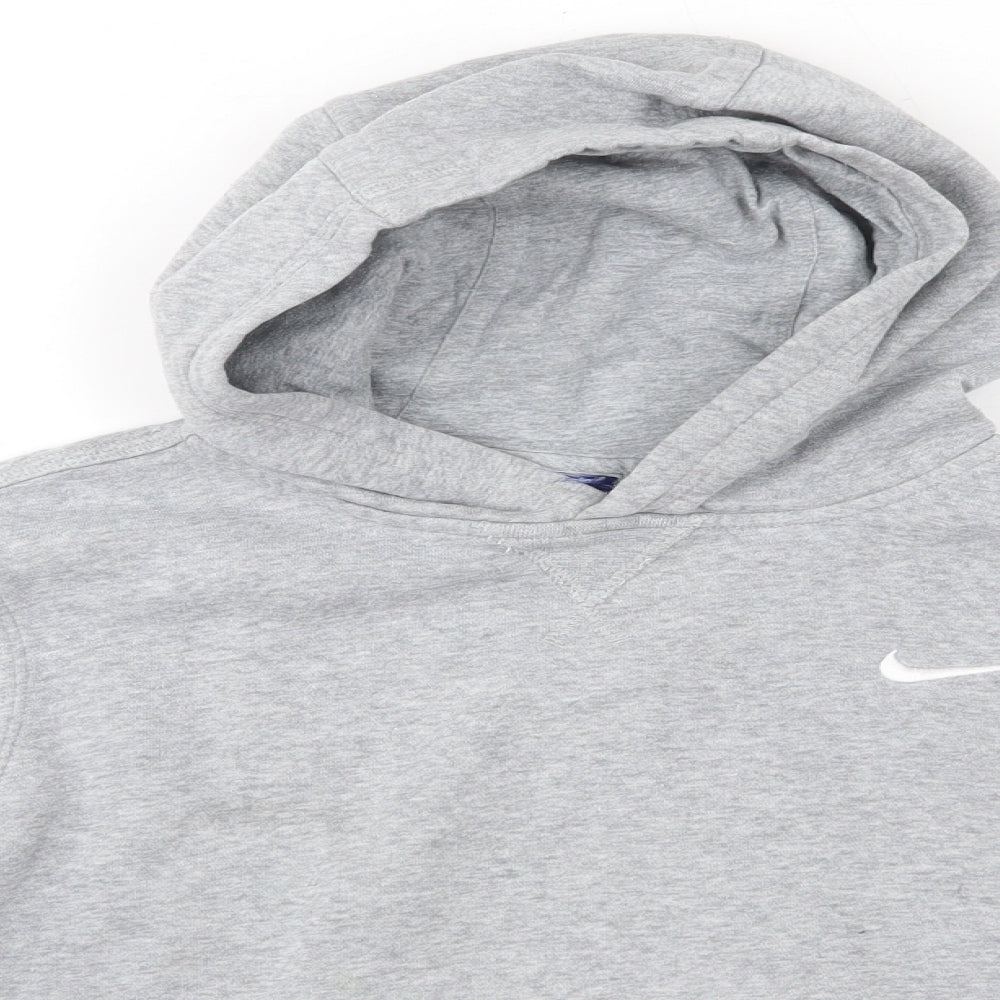 Nike Boys Grey  Cotton Pullover Hoodie Size 12-13 Years