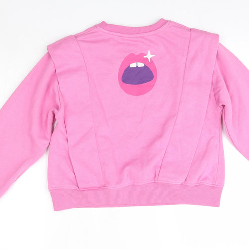 Primark Womens Pink Round Neck  Polyester Pullover Jumper Size XS   - Sex Education