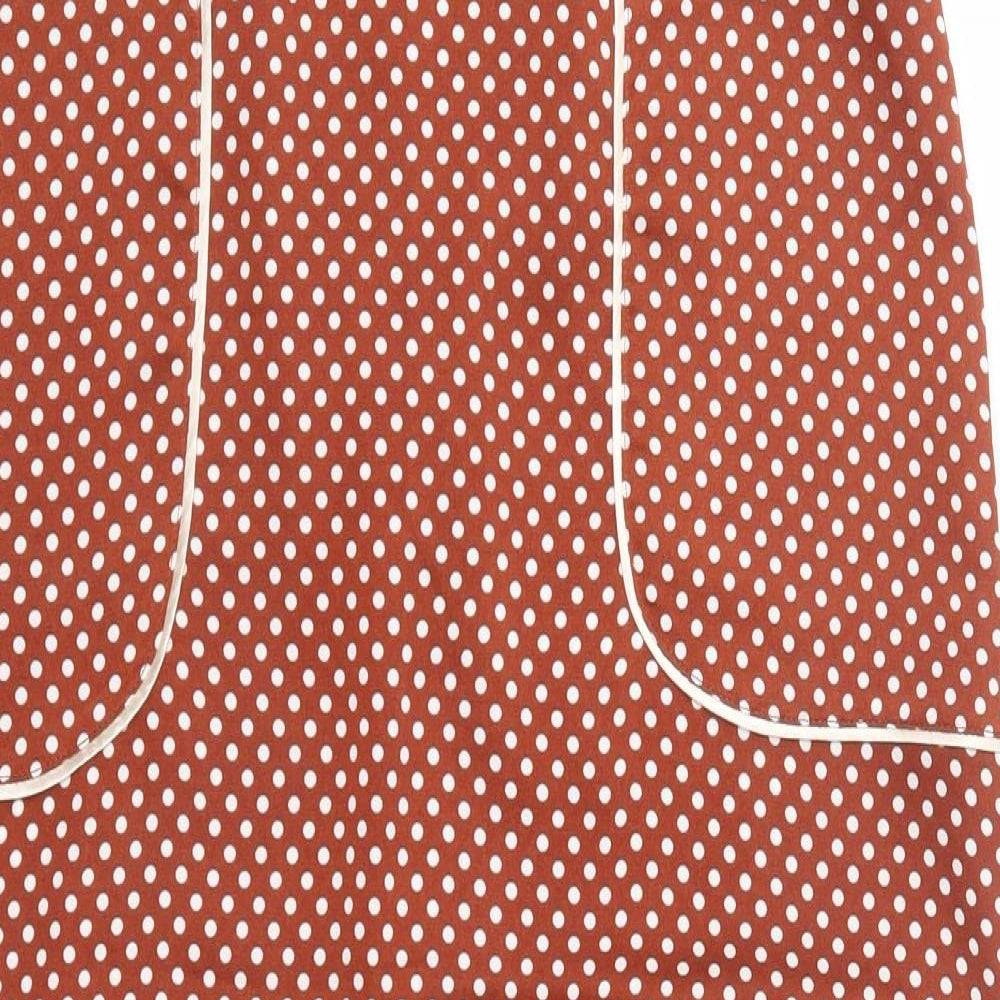 H&M Womens Orange Polka Dot Polyester Straight & Pencil Skirt Size 10