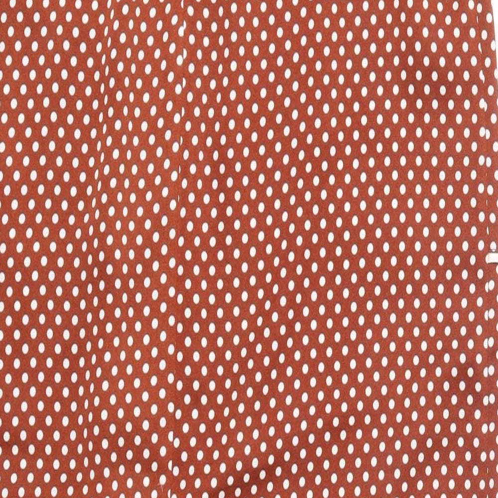 H&M Womens Orange Polka Dot Polyester Straight & Pencil Skirt Size 10