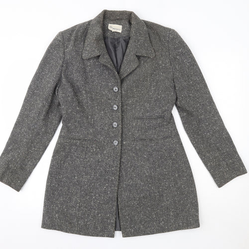 IMAGES Womens Grey   Overcoat Coat Size 12