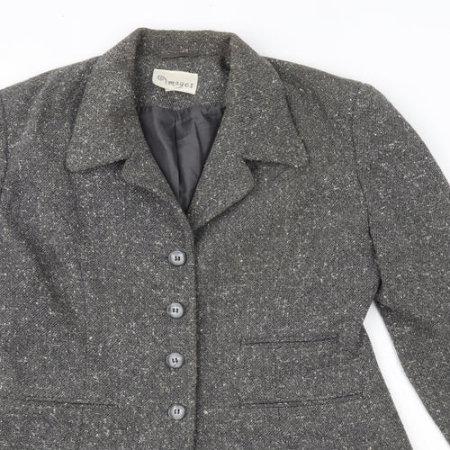 IMAGES Womens Grey   Overcoat Coat Size 12