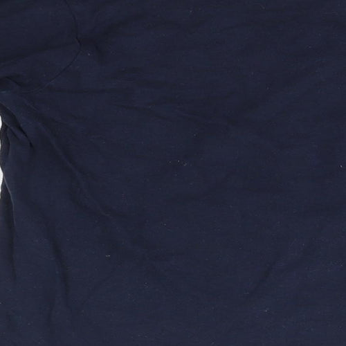 Preworn Girls Blue  100% Cotton Basic Blouse Size 10-11 Years Round Neck  - Unicorns