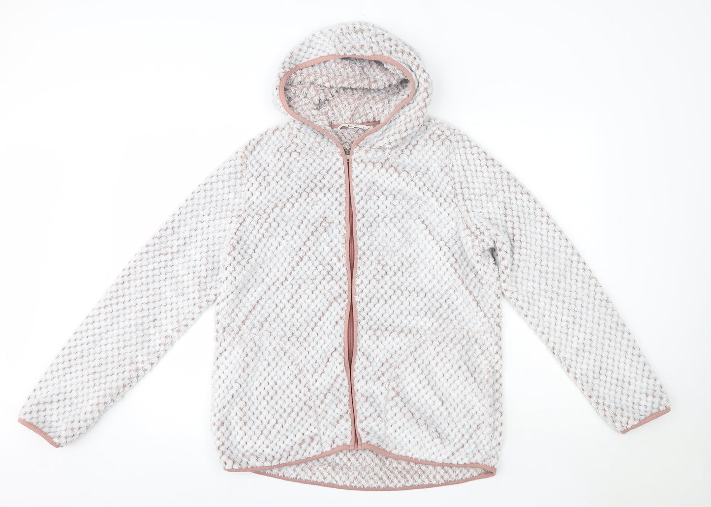 TU Womens Pink  Polyester Full Zip Hoodie Size 12