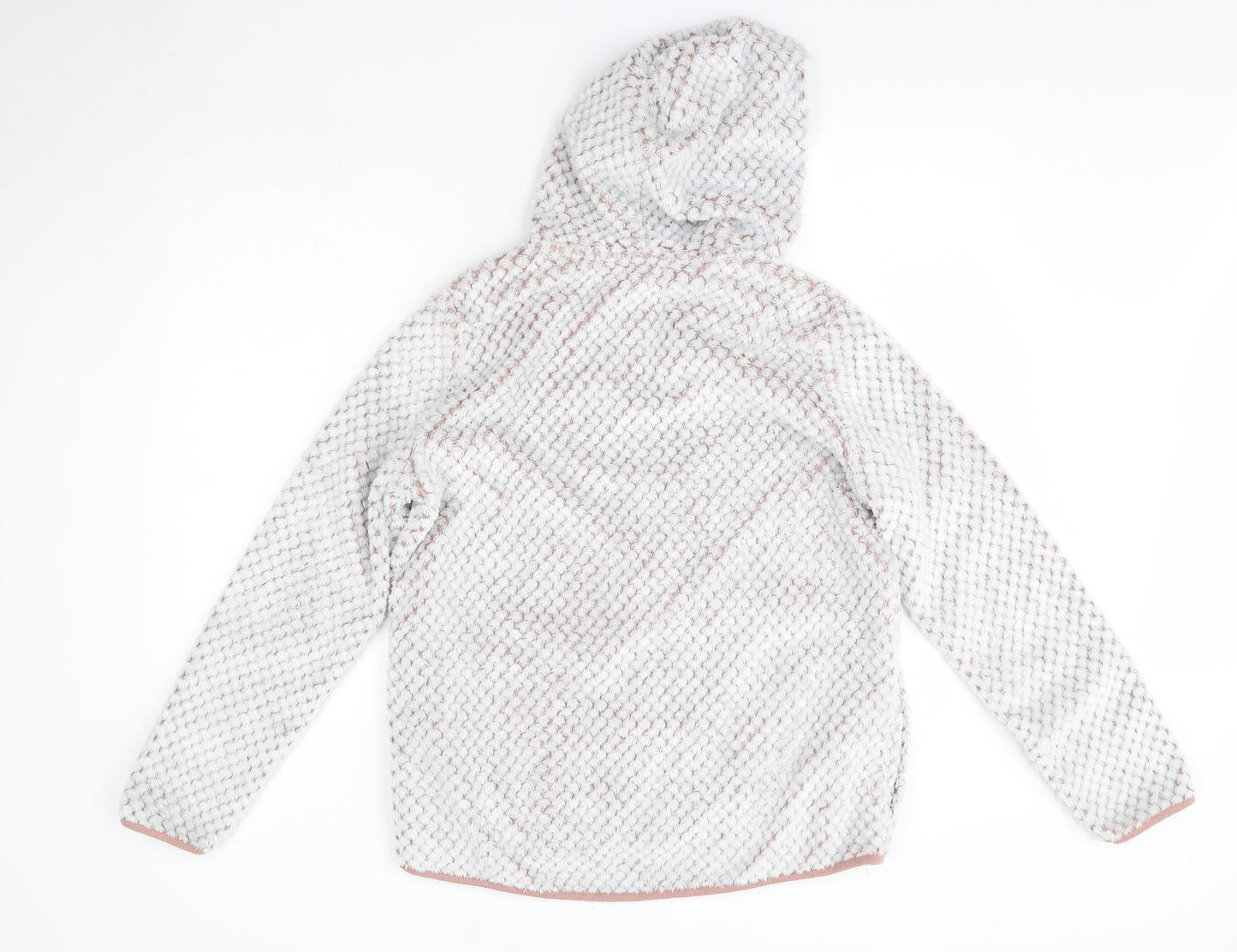 TU Womens Pink  Polyester Full Zip Hoodie Size 12