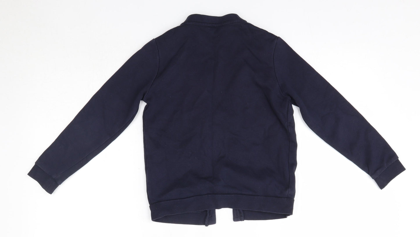 George Girls Blue V-Neck  Cotton Cardigan Jumper Size 6-7 Years