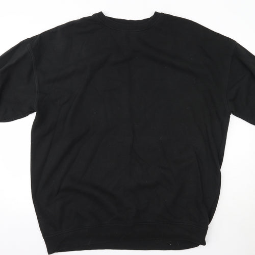 Primark Womens Black Round Neck  Cotton Pullover Jumper Size L
