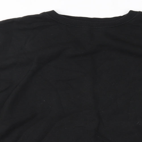 Primark Womens Black Round Neck  Cotton Pullover Jumper Size L