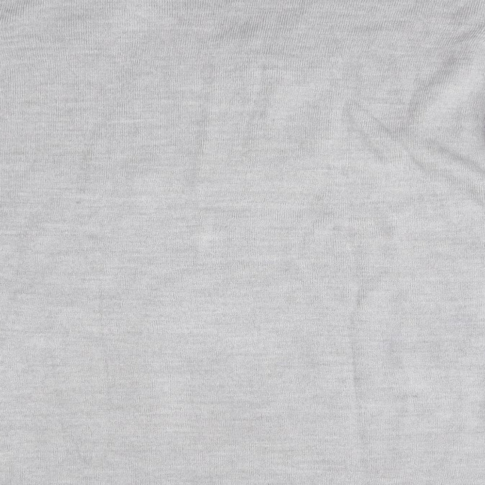 Matalan Womens Grey V-Neck  Acrylic Pullover Jumper Size 16