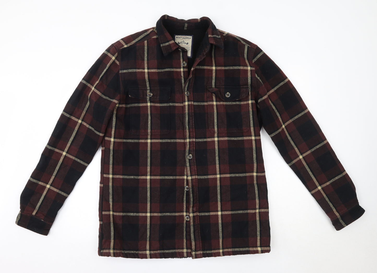 NEXT Mens Brown Check  Jacket Coat Size L