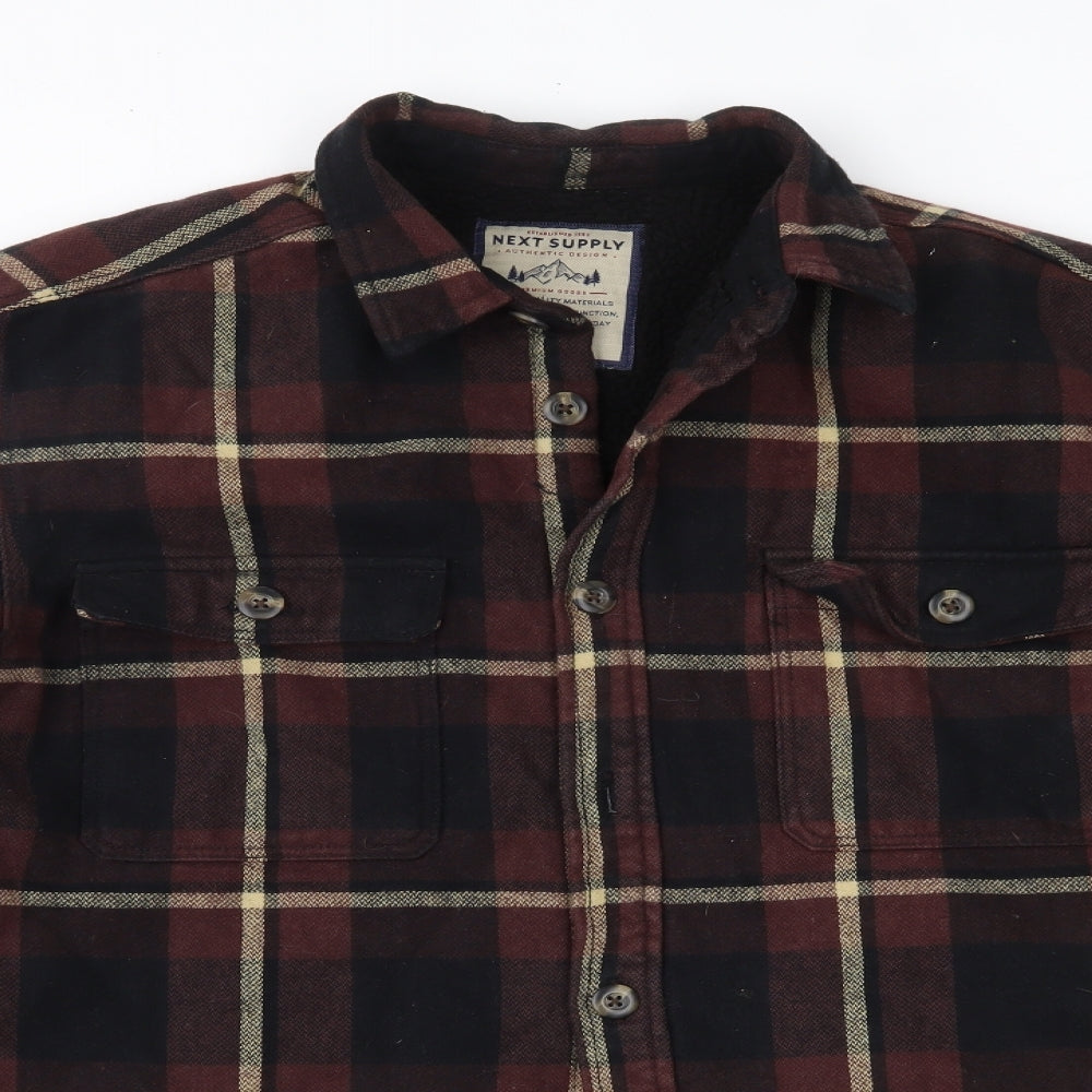 NEXT Mens Brown Check  Jacket Coat Size L