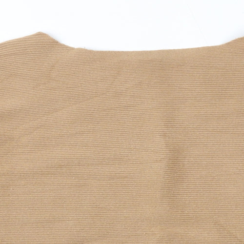 Nutmeg Womens Brown High Neck  Viscose Pullover Jumper Size 14